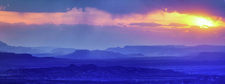 Big Bend Sunset Pano Photograph by Harriet Feagin