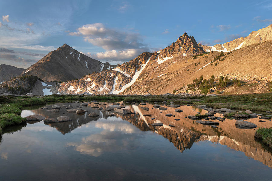 Big Boulder Lakes, White Clouds Photograph by Alan Majchrowicz - Fine ...