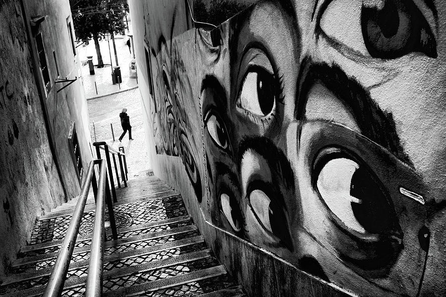 Big Brother in the Stairway Photograph by Carlos Caetano