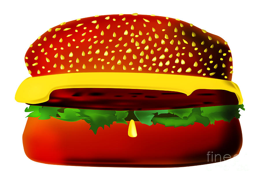 Big Burger Digital Art by Bigalbaloo Stock - Fine Art America