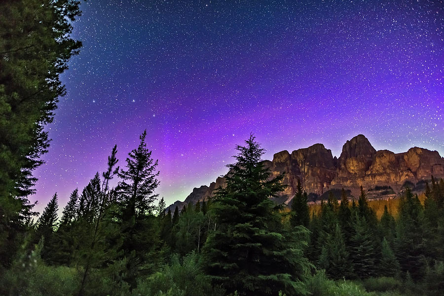 Big Dipper Over Castle Mountain Photograph by Alan Dyer