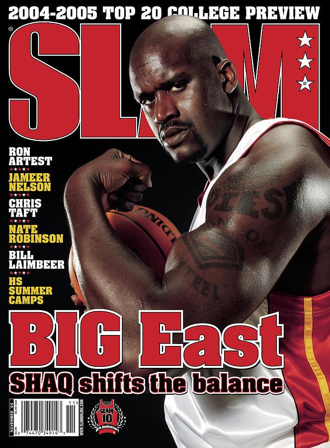 Miami Heat Photograph - Big East: Shaq Shifts the Balance SLAM Cover by Getty Images