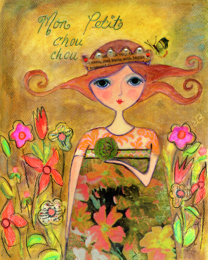 Big Eyed Girl My Little Cabbage Painting by Wyanne - Pixels