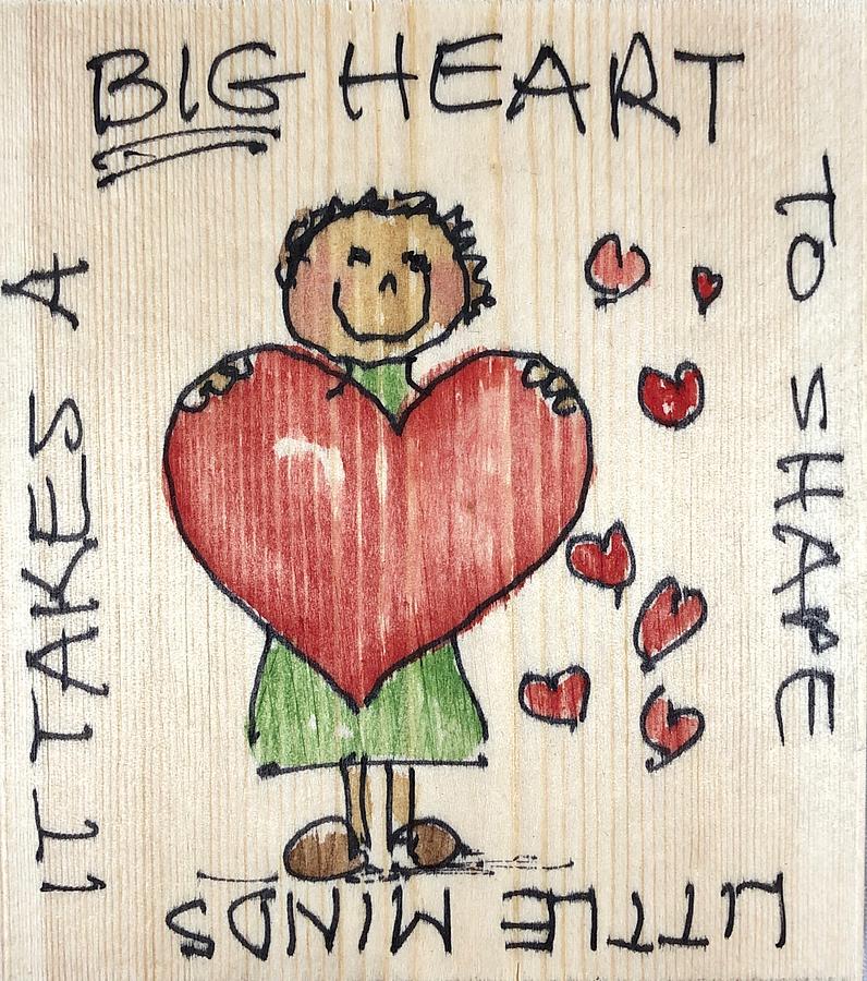 Big Heart Power Painting by Barbara Wirth