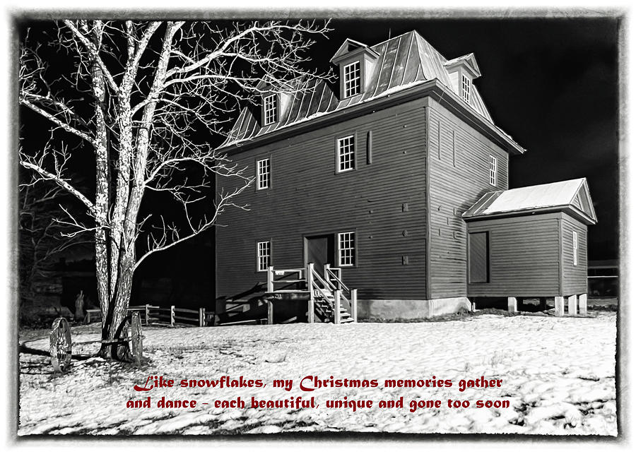 Big Otter Mill Christmas Photograph by Norma Brandsberg - Fine Art America