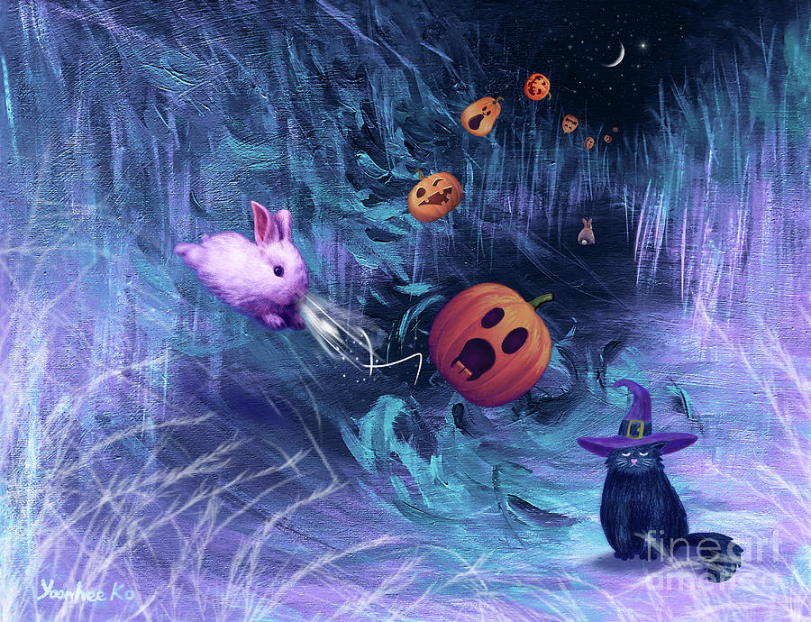  Big Pumpkin Blow Out Painting by Yoonhee Ko