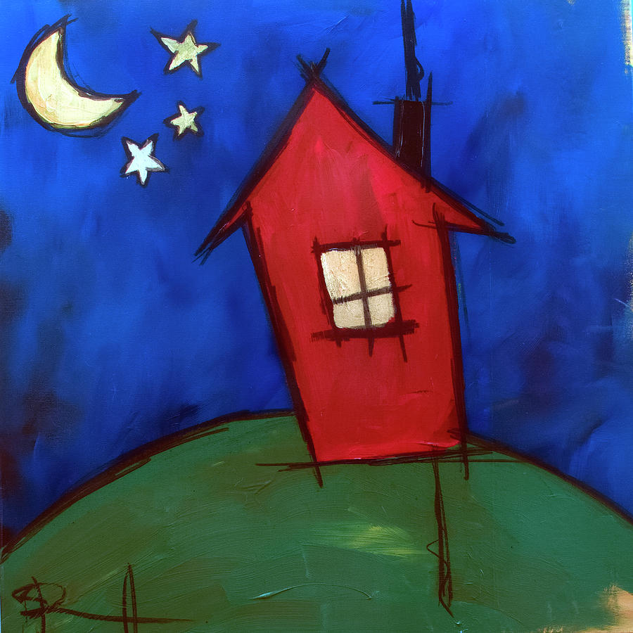 Big Red House Painting by Sean Parnell