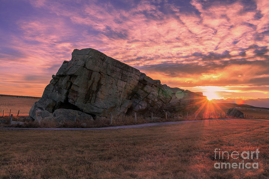 Big Rock Sunset Photograph