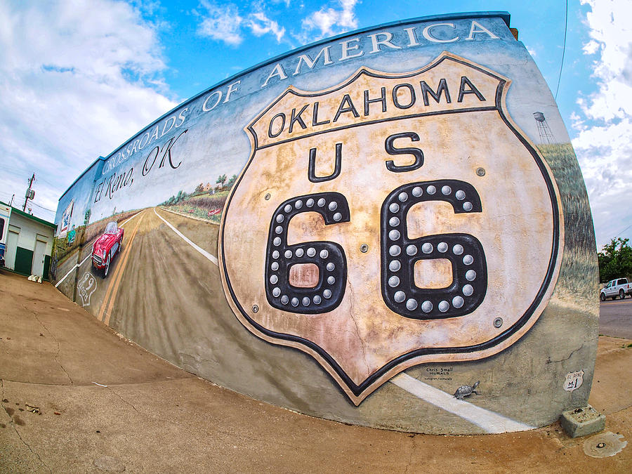 Big Route 66 Badge Photograph by Buck Buchanan
