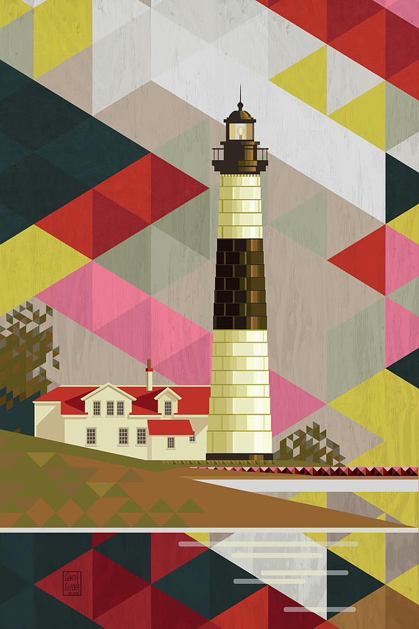 BIG SABLE POINT Lighthouse Michigan Digital Art by Garth Glazier