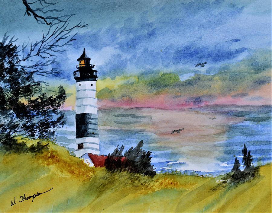 Big Sable Point Lighthouse Painting by Warren Thompson