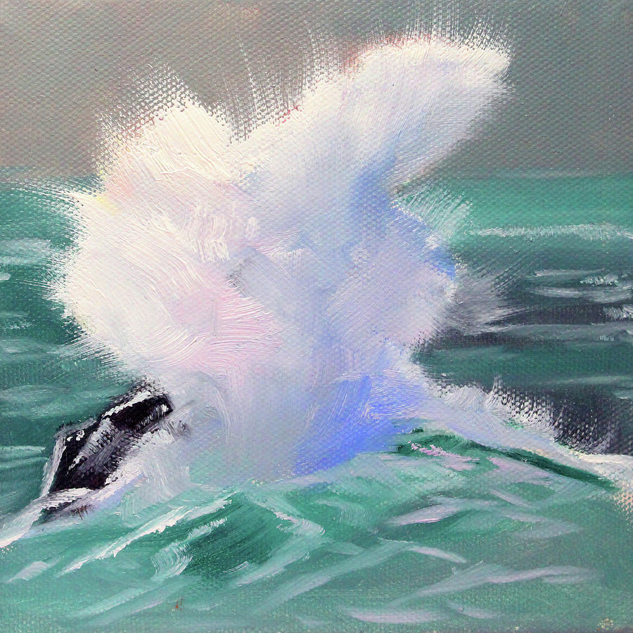 Big Splash Painting by Nancy Merkle