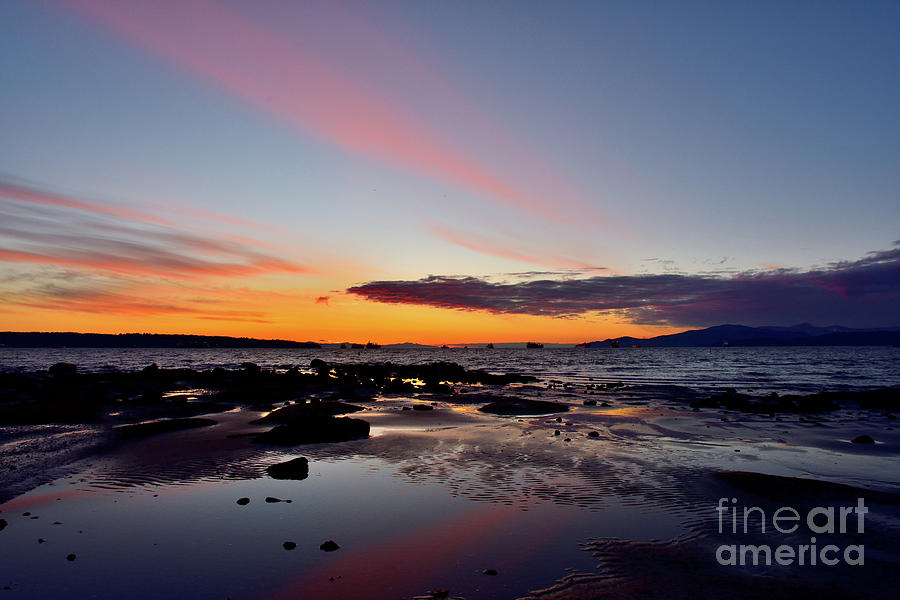 Big Time Sunset At English Bay Vancouver Bc Photograph By Terry