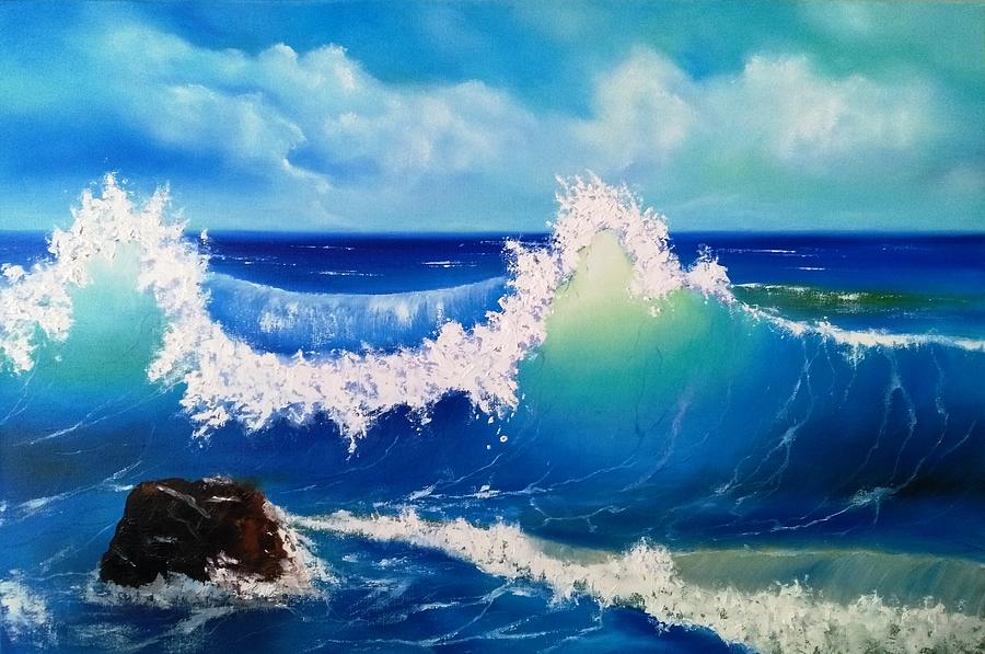 Big wave Painting by Tetiana Verstak - Fine Art America