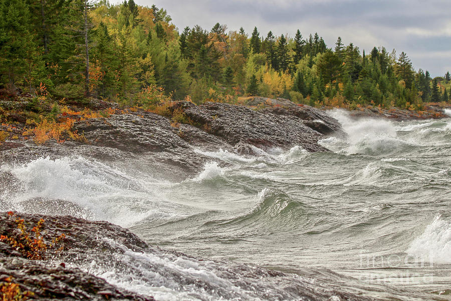 Big Waves in Autumn Photograph by Susan Rydberg