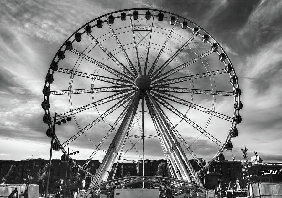 Big Wheel Black And White Photograph by Jeff Townsend