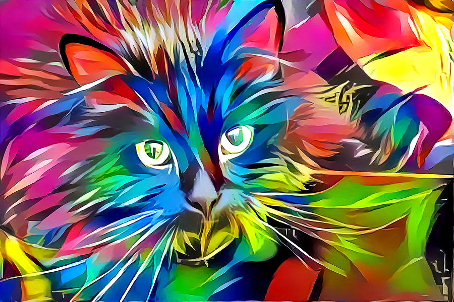 Big Whiskers Cat Digital Art by Don Northup