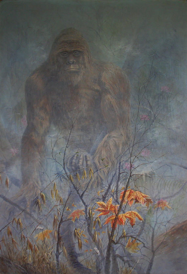 Animal Painting - Bigfoot In The Mist by Coy Matthews