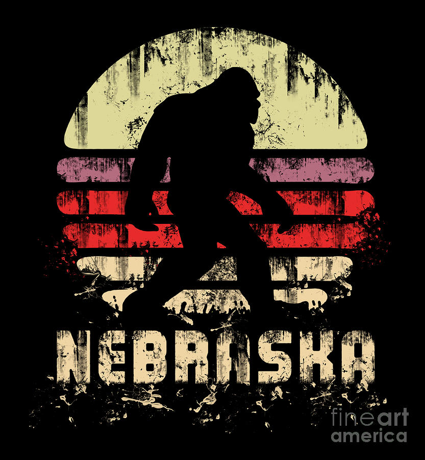 Bigfoot Nebraska State Digital Art By Austin Borella Fine Art America