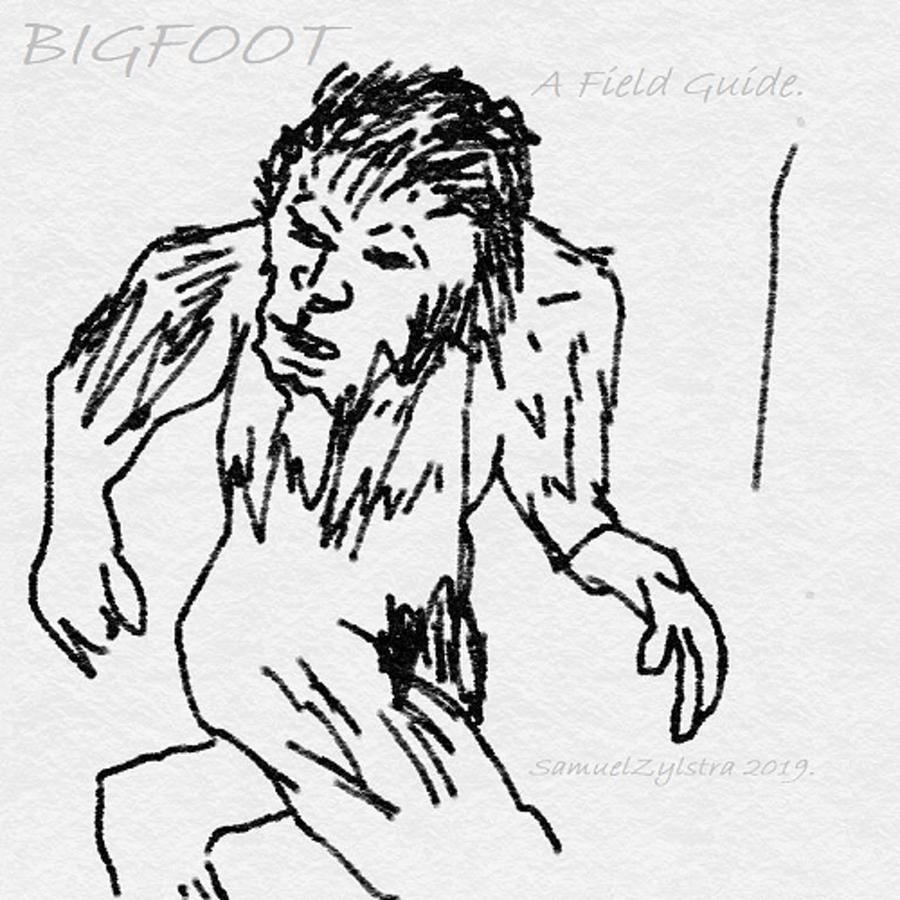 Bigfoot Drawing by Samuel Zylstra Fine Art America