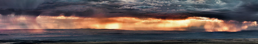 Bighorn Basin Storm Panoramic Photograph by Leland D Howard