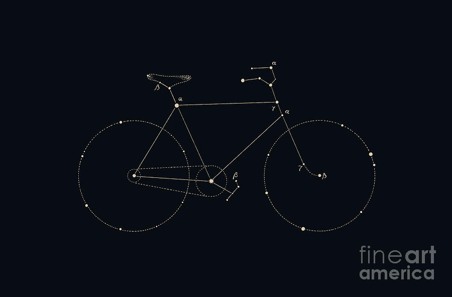 Bike Constellation Painting by Florent Bodart