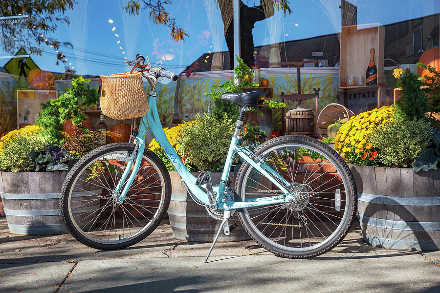 Bike, Greenport, Long Island, Ny Digital Art by Lumiere
