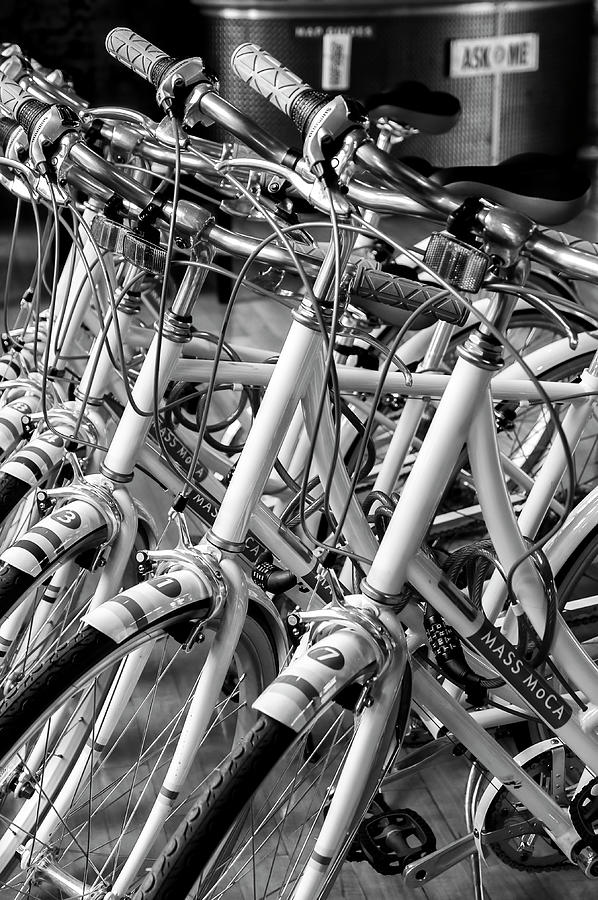 Bike Lean BW Photograph by Ginger Stein