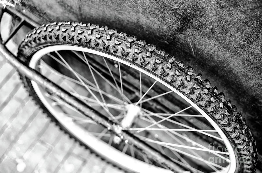 Bike Tire Up Close in Amsterdam Photograph by John Rizzuto