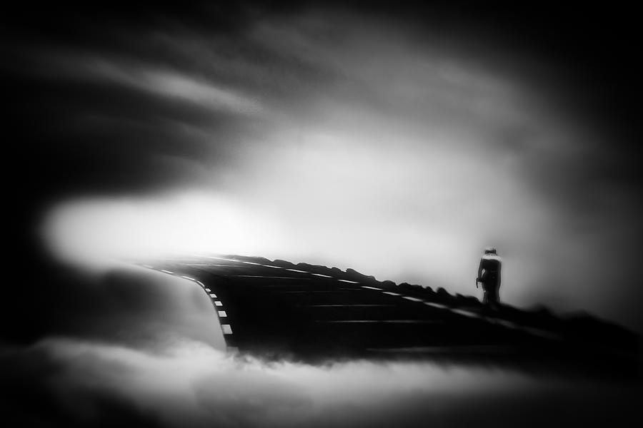 Black And White Photograph - Biker In Heaven by Nic Keller