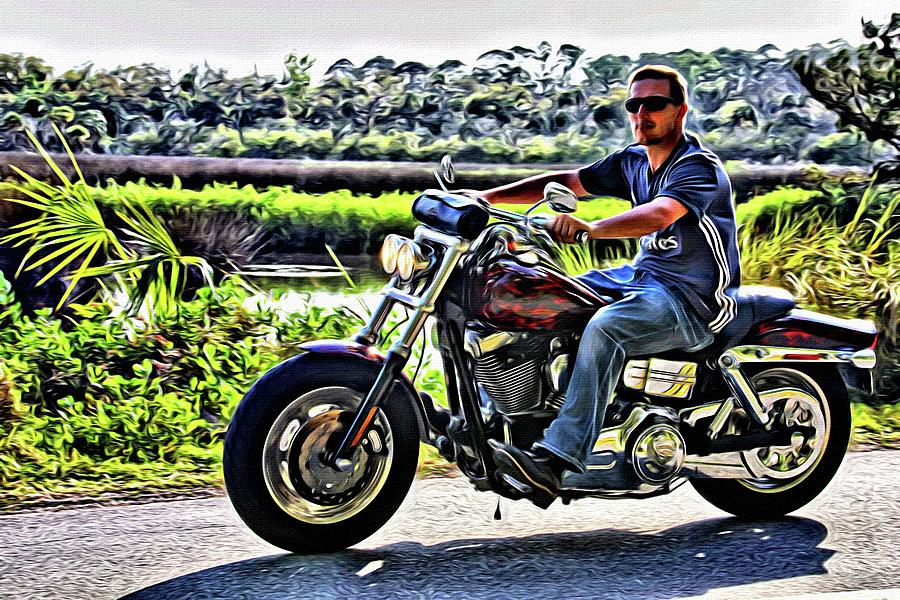 Biker On The Loop by Alice Gipson Biker On The Loop by Alice Gipson