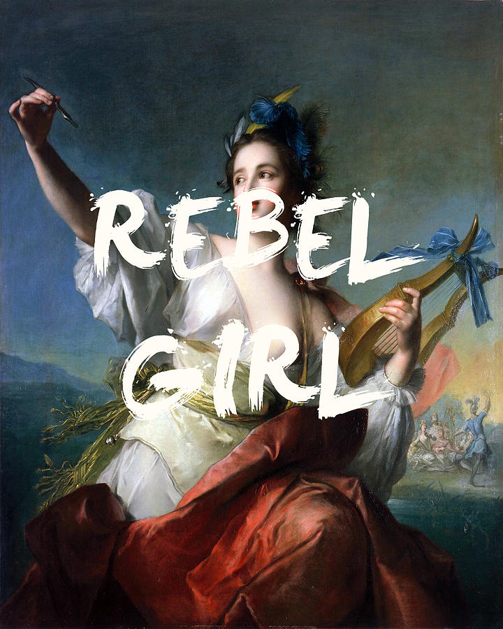 Typography Digital Art - Bikini Kill Rebel Girl Print by Georgia Clare