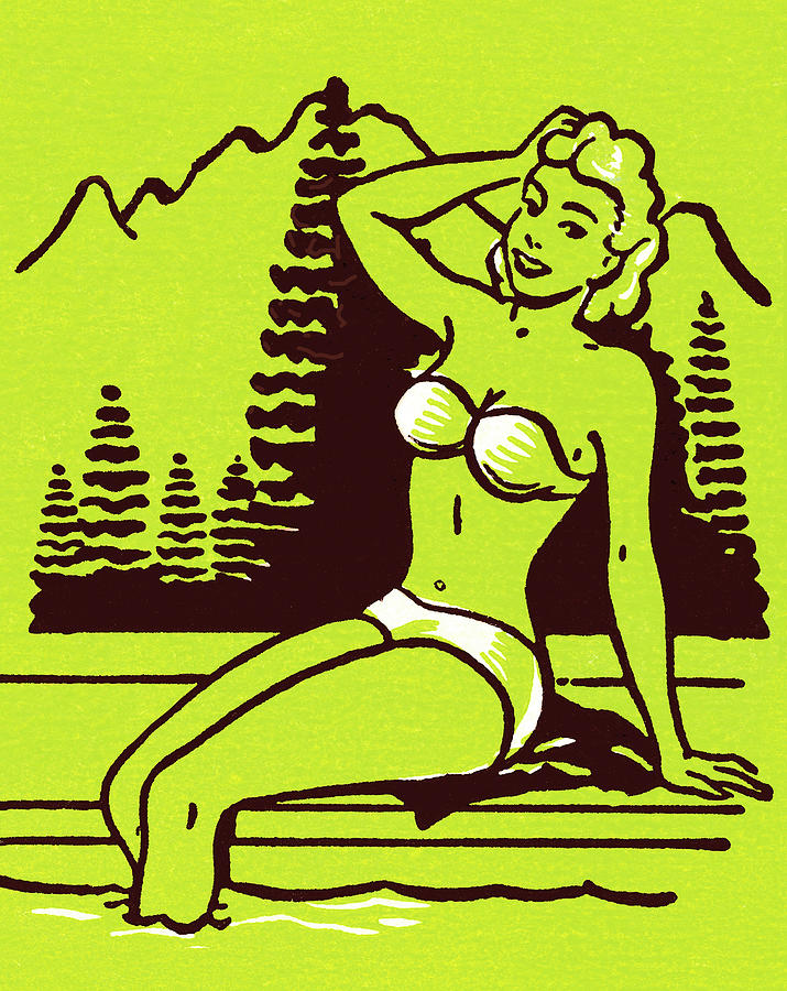 Summer Drawing - Bikini woman by CSA Images