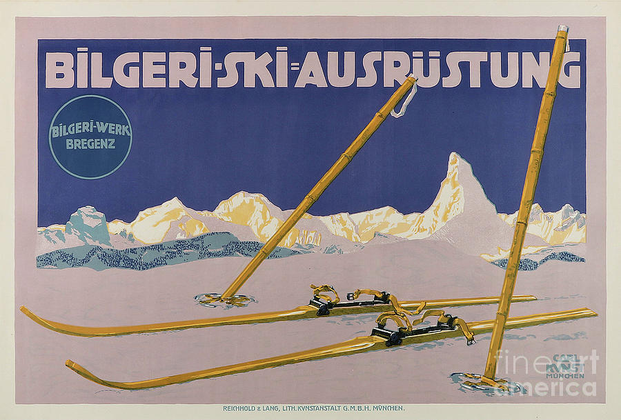 Bilgeri Ski Equipment Drawing by Heritage Images