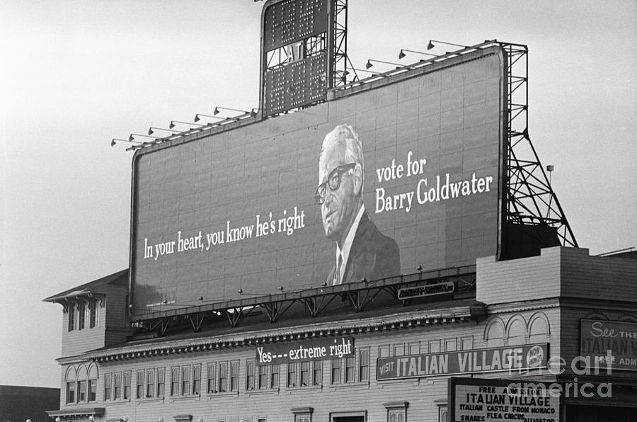 Billboard Of Barry Goldwater Photograph by Bettmann