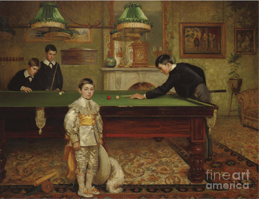 Billiard Room, 1902 Drawing by Heritage Images