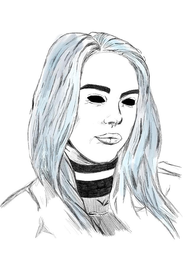 billie eilish portrait by Uwaki Art billie eilish portrait by Uwaki Art