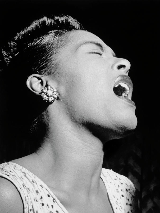 Billie Holiday Photograph - Billie Holiday Singing Passionately At The Downbeat by William P. Gottlieb
