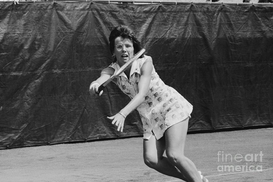Billie Jean King In Tennis Tournament Photograph by Bettmann