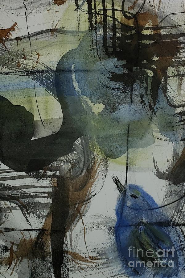 Blue bird Melodies Painting by Lisa Debaets