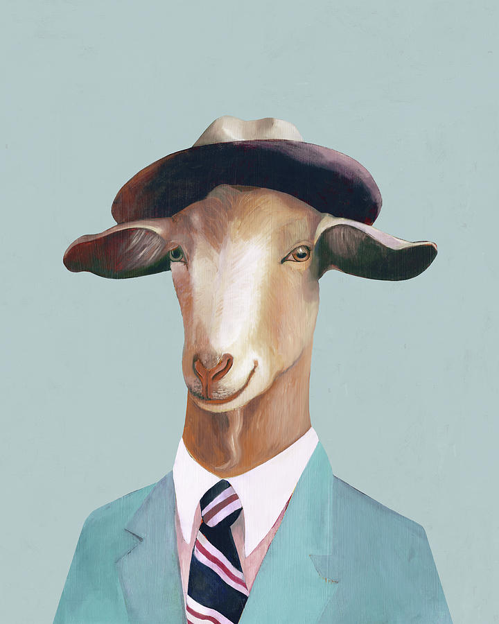 Goat Painting - Billy Goat by Animal Crew