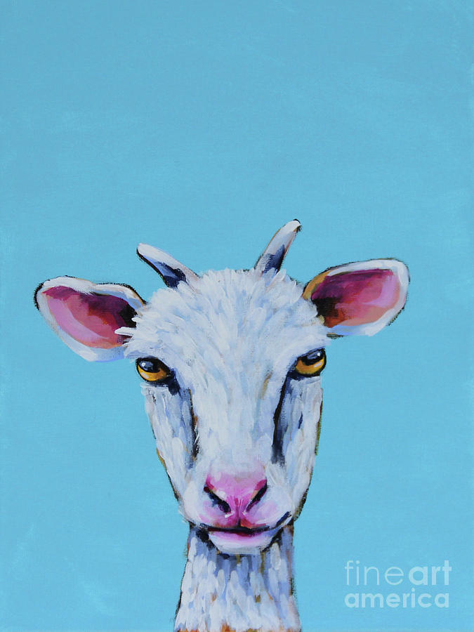 Farm Animals Painting - Billy Goat by Lucia Stewart