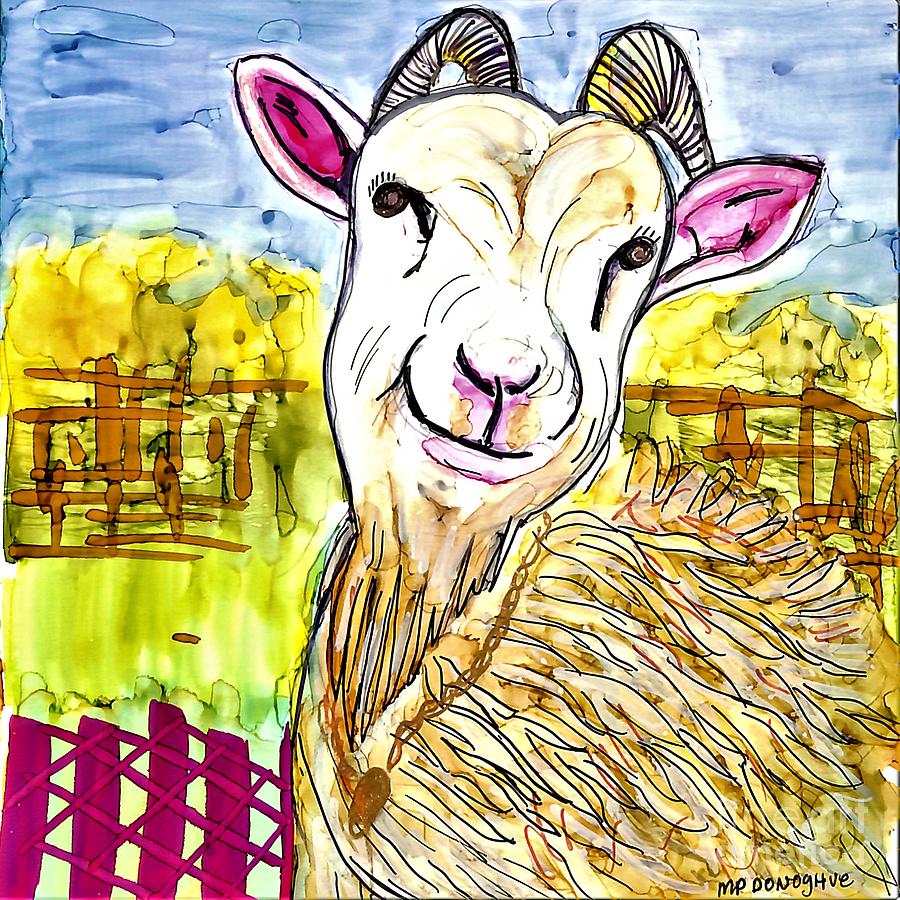 Billy Goat Painting by Patty Donoghue