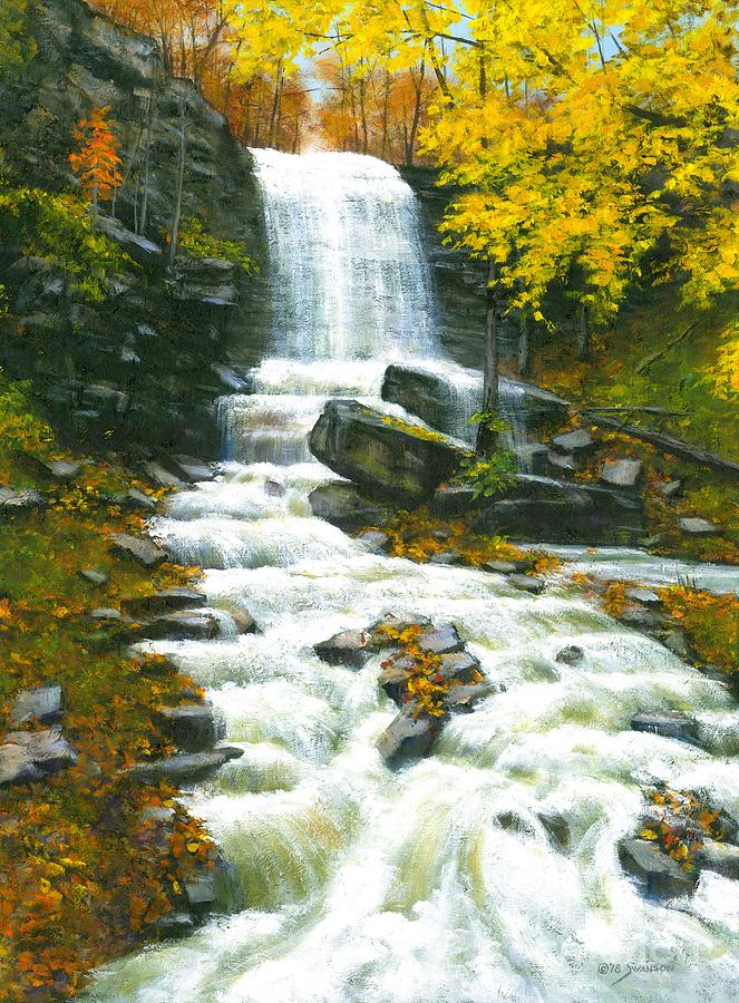 Full Flow - Billy Green Falls Painting by Michael Swanson
