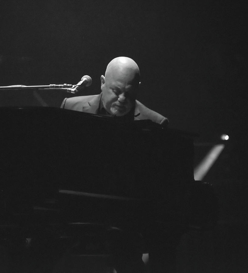 Billy Joel in black and white Photograph by Alan Goldberg