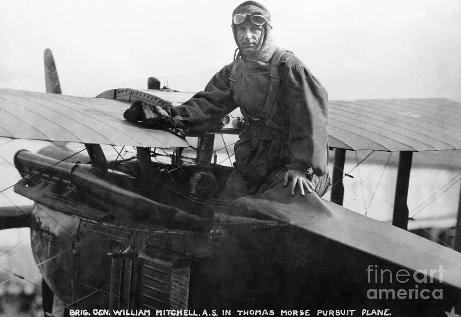 Billy Mitchell In Cockpit Of Plane Photograph by Bettmann