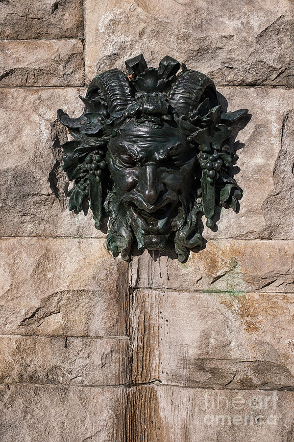 Biltmore Satyr Fountain Photograph by Dale Powell