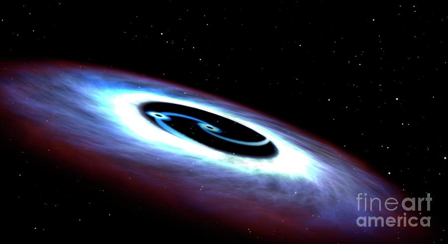 Binary Black Hole System Photograph by Nasa/esa/stsci/science Photo Library