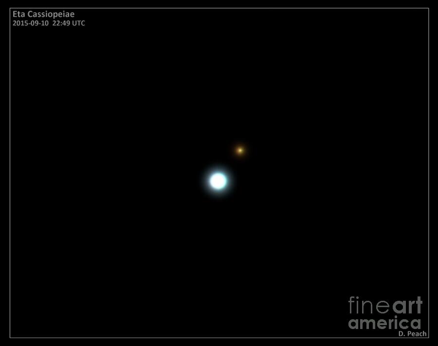 Binary Star Eta Cassiopeiae Photograph by Damian Peach/science Photo Library Binary Star Eta Cassiopeiae Photograph by Damian Peach/science Photo Library