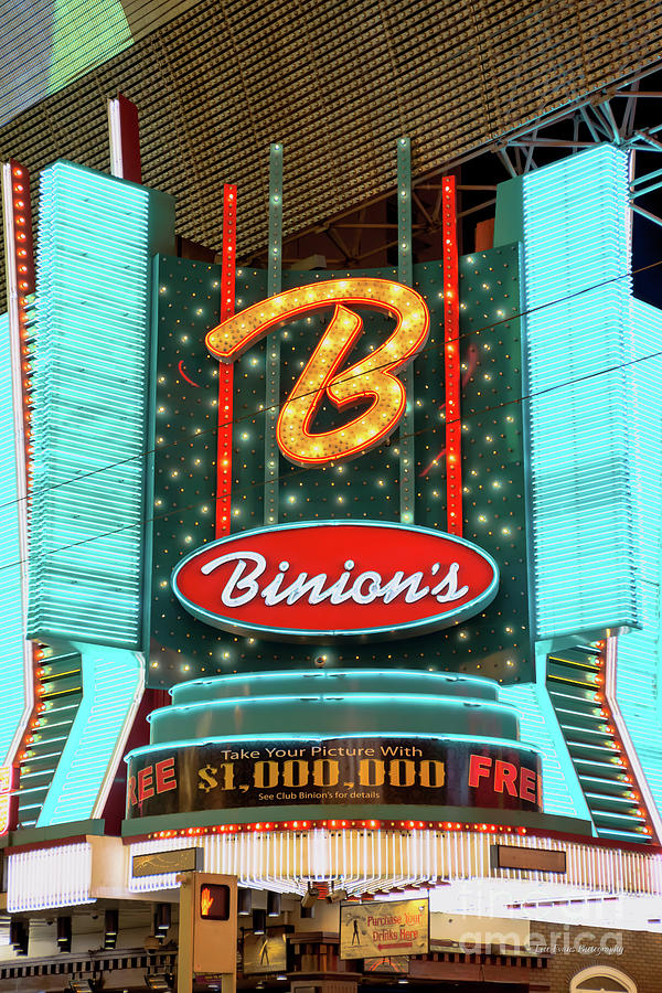 Binions Casino Main Entrance Sign Photograph by Aloha Art